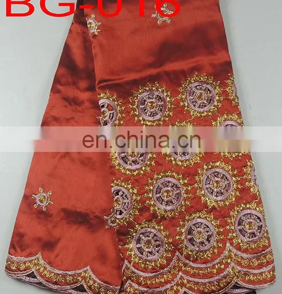 Latest Raw Silk Embroidery George Lace(BG-014) photo-3