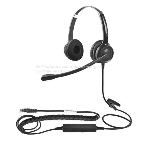 China Beien CS12 RJ Telephone Call Center Headset Customer Service Noise-cancelling Headset photo-2