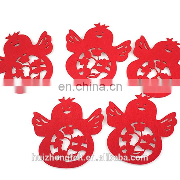 Eco-friendly Animals/ Flowers Felt Christmas Decoration Felt Coaster for Cup photo-4