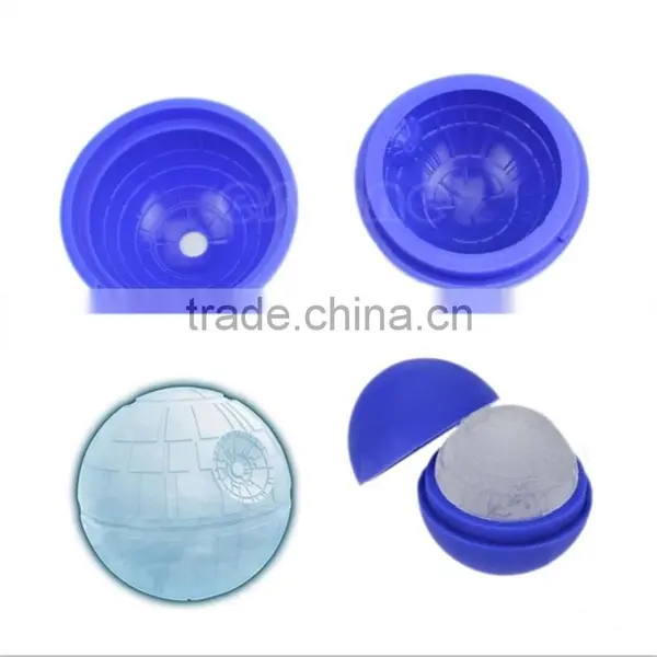Best Seller on Amazon FDA Approved Food Grade Non Stick 2.5" Sphere Plastic Silicone Clear Whiskey Round Silicone Ice Cube Tray photo-6