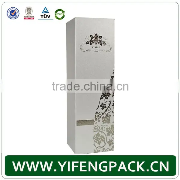 Top Quality Products Handmade Single Bottle Luxury Leather Empty Cardboard Paper Wine Packaging Box Wine Box photo-5