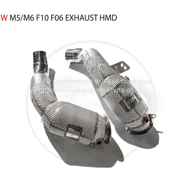 Exhaust Manifold Downpipe for BMW M5 M6 F10 F06 Car Accessories With Catalytic Header Without Cat Whatsapp008613189999301 photo-3