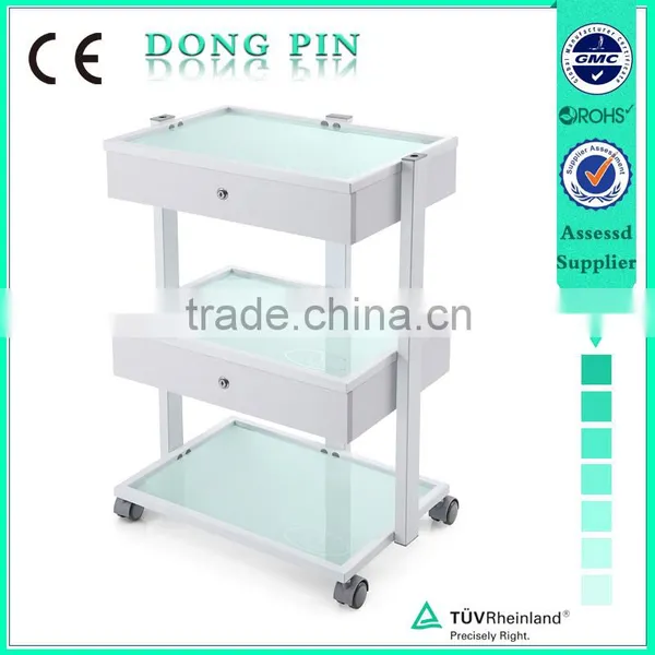 Glass Shelf Trolley Used Beauty Salon Chairs Sales photo-3
