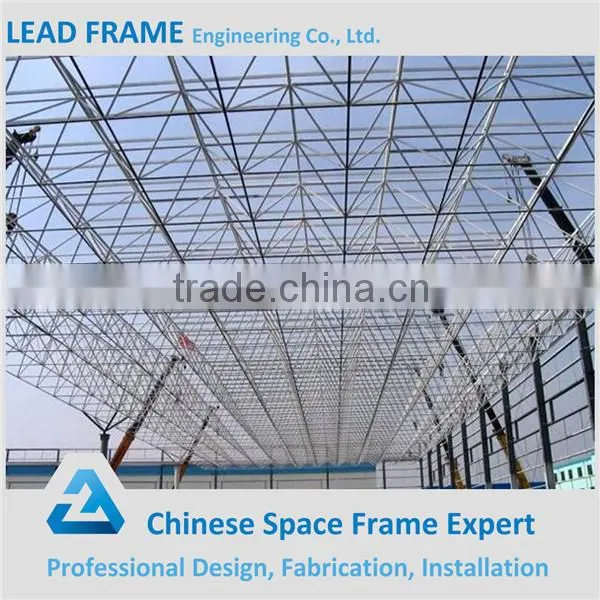 Steel fabrication layout design long span space frame for warehouse