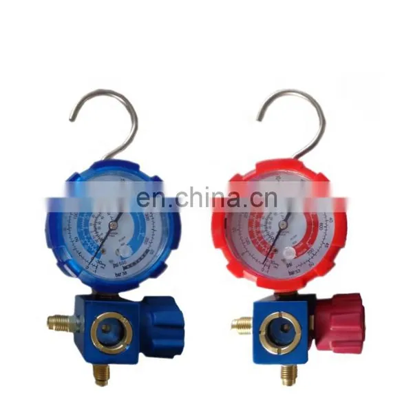 MG-LS MG-HS Conjunto de manómetros de colector único para sistemas de refrigeración HVAC AUTO, aire acondicionado, recarga con R134A, R22, R12, manómetro de colector photo-2