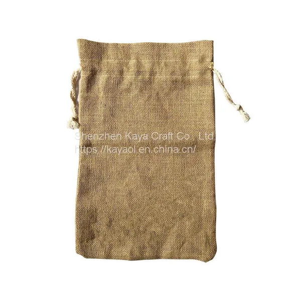 Customized Best Price Eco-Friendly Linen Gift Bag With Jute Cord