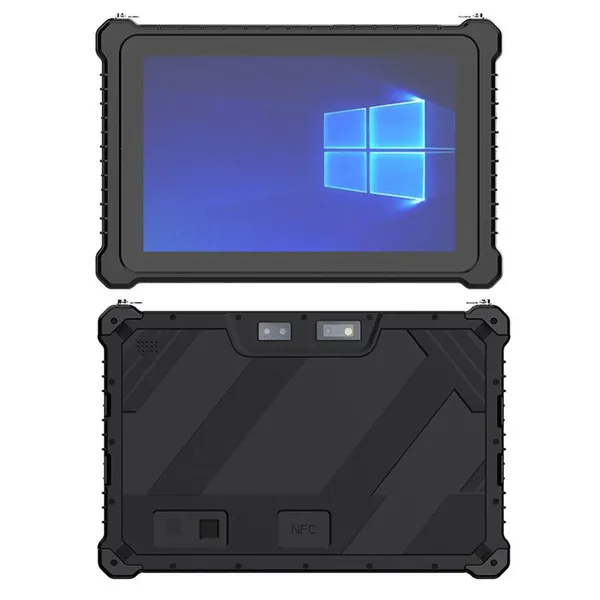 HR1051 Cheapest Factory 10.1'' Intel N5100 FHD 8GB+128GB Win10 Pro RJ45 RS232 HDMI Rugged Tablet With NFC 2D Barcode UHF RFID photo-2