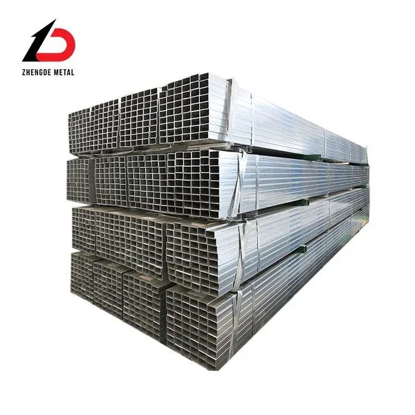 Large Inventory Hot Dipped Zinc Coating Cold Rolled Galvanised Steel Square Tube photo-3