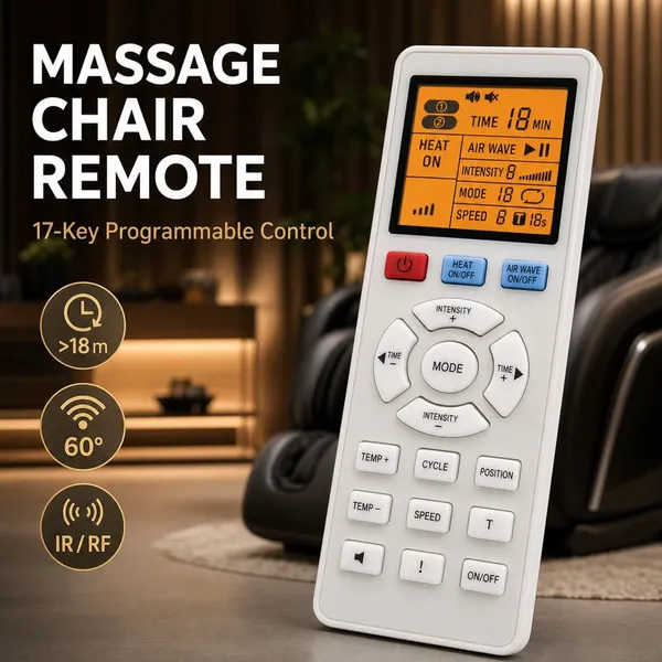 17-Key Programmable Massage Chair Remote Control LCD Screen IR RF Controller for Smart Recliner photo-3