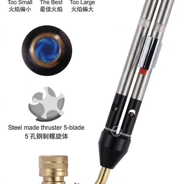WT‑D1SA Premium Self‑Igniting Dual‑Tip MAPP Torch Aluminum Igniter Twin Flame Torch