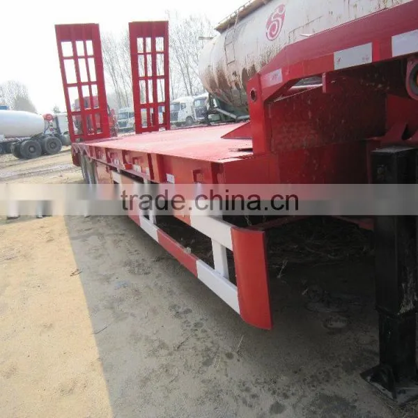 Used 11m Truck Trailer for Transportation/ Secondhand 40ton Lowbed Flatbed Trailerin Top Performance photo-4
