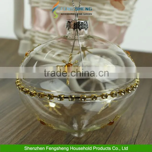 Christmas Clear Glass Baubles Etched Sparkling Vintage Decorations photo-2