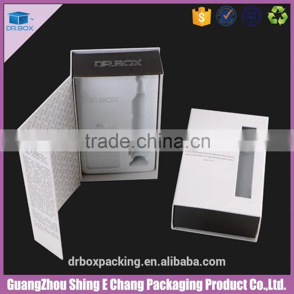 Black Pearl Paper Printing Cosmetic Cardboard Box With Transparent Window photo-5
