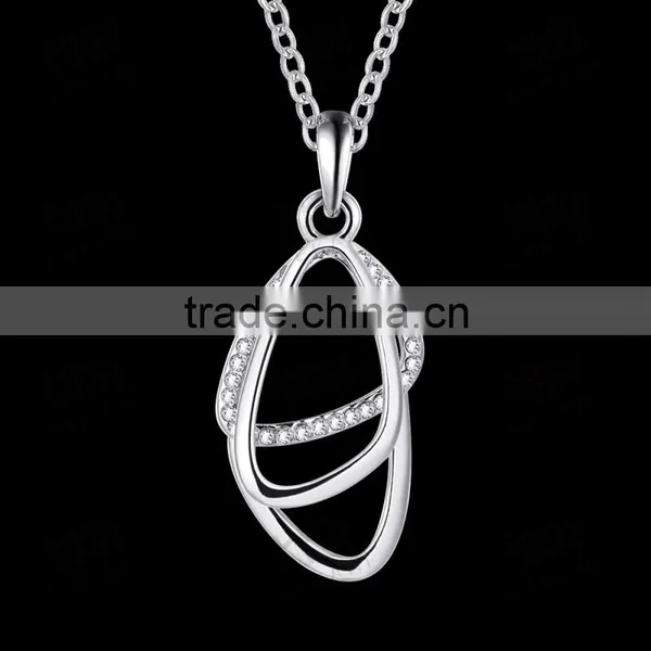 Metal Necklace Vola Shape Specail Design 18k White Gold Plated Necklace photo-2