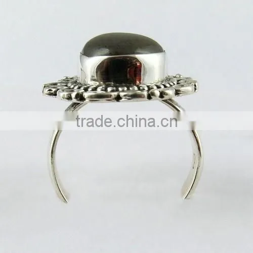 Artisan Oxidized Labradorite Ring, Silver Jewelry India, Oxidized Silver Jewelry photo-2