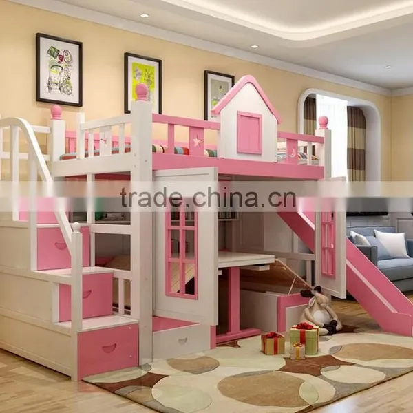 Pupular Princess Bedroom Furniture Castle Bunk Bed for Kids AET-026 photo-2