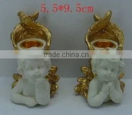 Polyresin Cherub Candle Stick