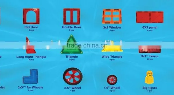 DIY Plastic Magnetic Building Magna Tiles / Magnetic Construction Toys For Children photo-2
