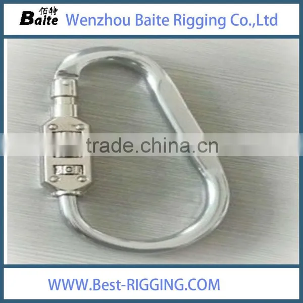 Wholesale High Quality Aluminum Password Snap Hook ,Blue Colorful Rigging Industrial With Password Carabiner Spring Hook photo-2