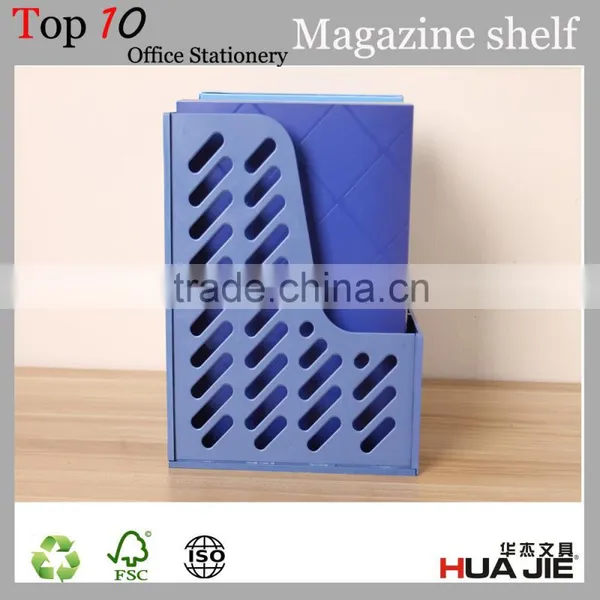 Competitive Price Huajie Plastic Magazine Shelf File Rack photo-2