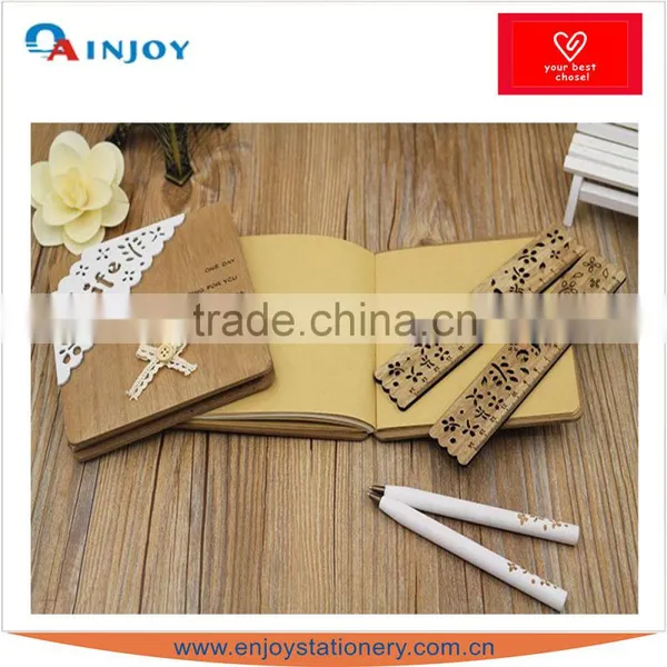 WOOD COVER NOTE BOOK WITH REIN PEN photo-3