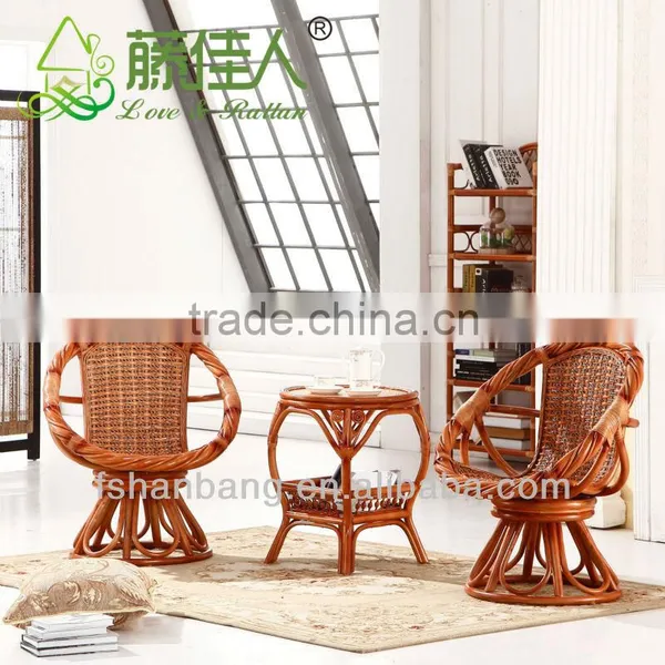 Fashion Outdoor Leisure Cane Coffee Shop Swivel Chair photo-3