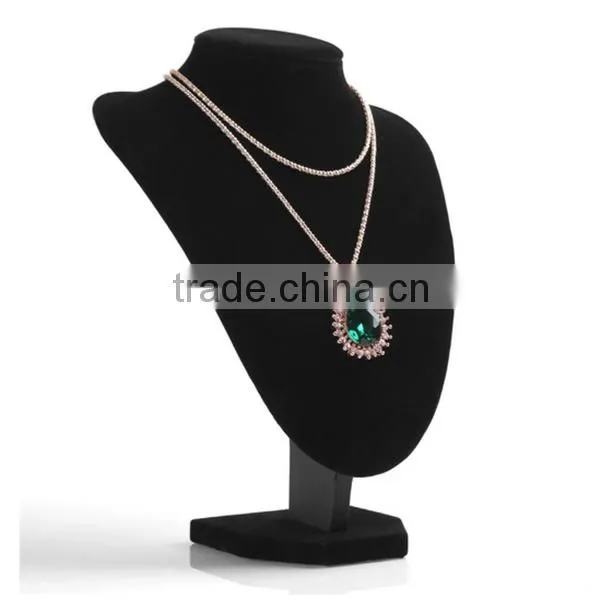 Fashion Black Velvet Jewelry Display Neck Stands photo-2