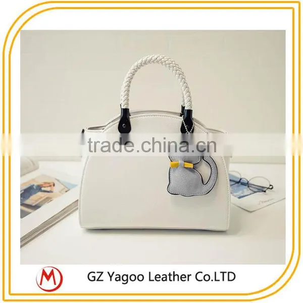 2016 Wholesale China Factroy Retro Lady Handbag Korean Leather Bag Bat Wings Supplier's Choice photo-2