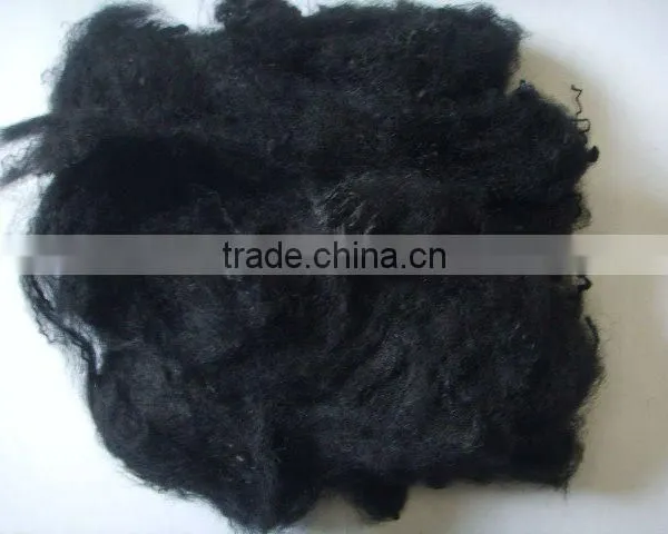 Grade A Black Solid Dry Polyester Staple Fiber 6DX76MM