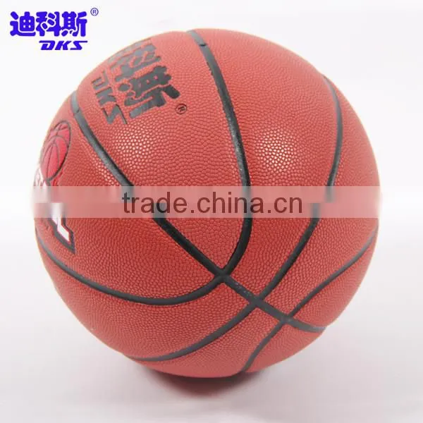 Can be Logo Printing PU Leather Basketballs Dark Red Color photo-3