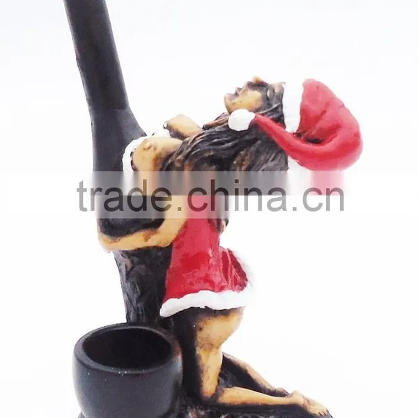 Figurine Shaped Hand Crafted Smoking Pipes - Christmas Girl photo-3