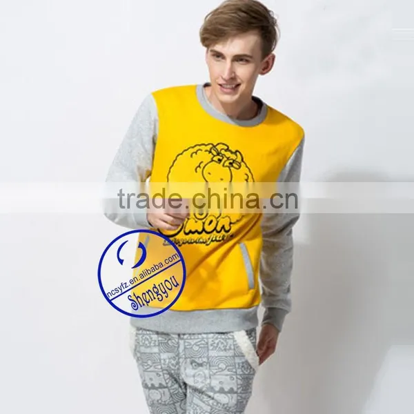 Wholesale Custom 100 Polyester Mens Two Color Sweatshirt With Pocket photo-2