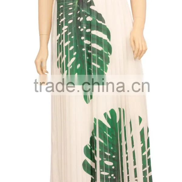 2015 Spring Fashion Designer Ladies Skirts Chiffon Pleated Girls Maxi Skirts photo-3