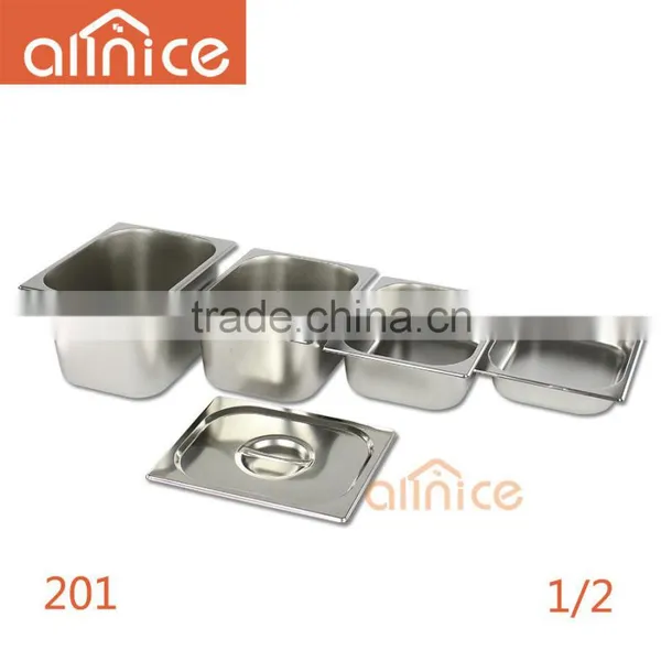 Stainless Steel #201 Food Gn Pan With 0.5/0.7/1.0mm Thickness Stainless Steel Anti-Jam Steam Table Pan,Full Size photo-3