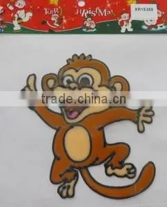 Cute Monkey Sticker , Cheap Window Sticker Christmas Ornament photo-3