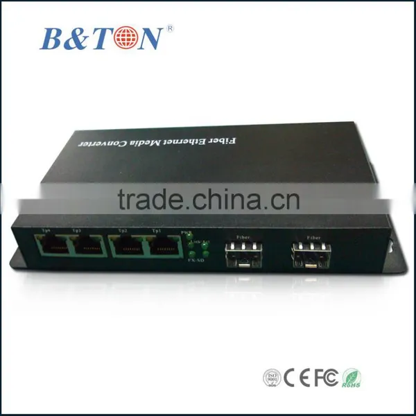 Gigabit Ethernet Switch Four 10/100/1000M UTP Ports and Two 1000M SFP Media Converter photo-2
