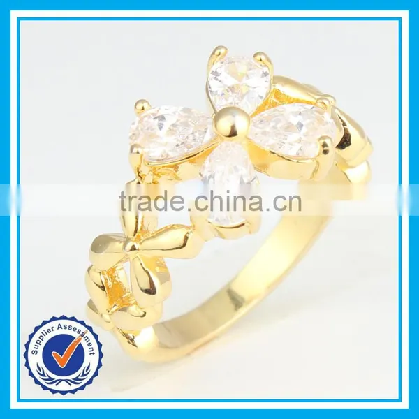 Cheap Price Fancy Crystal Gold Rings 18k Fake Diamond Ring photo-5