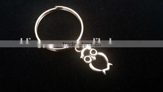 Custom Gift Tiny Owl Charm Keychain photo-2