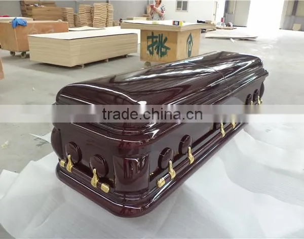Mahogang Material Imported From US Luxury Solid Wood Funeral Coffin Casket photo-4