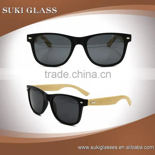 Plastic Classic Sunglasses Wooden Arms Trendy Glasses photo-5