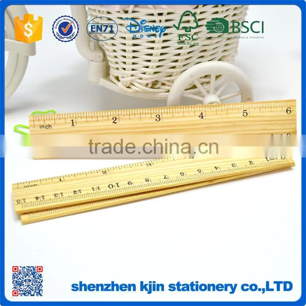 2016 Promotional Customer Oem 15cm/6inch Straight Wooden Ruler photo-2