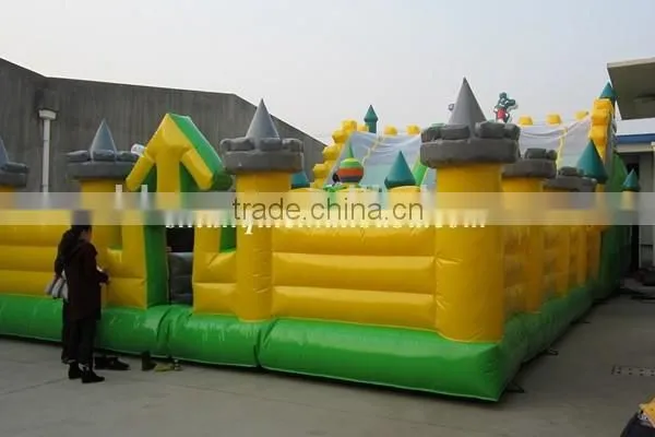Gaint Mickey Mouse Inflatable Amusement Park With Tannal and Slide photo-3