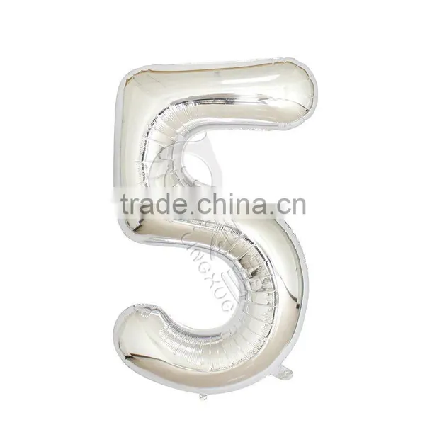 40inch Silver Aluminium Foil Number Balloon for Birthday Party Decoration Balloon photo-6