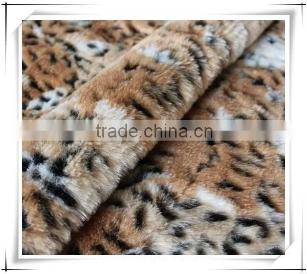 Fake Jaguar Fur Fabric, Jacquard Weave Faux Fur Fabric photo-2