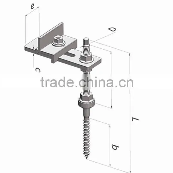 Solar Framed Panel Mounting Middle Clamp photo-3