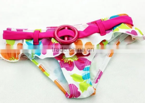 Kids Pink Yellow Floral Bikini 2 pc Swimsui photo-3