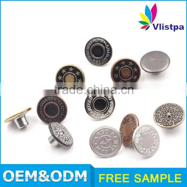 Custom Logo Imitation Bronze Color Jeans Button photo-4