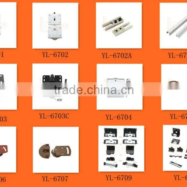 Zinc Alloy Hanging Brass Wheels for Sliding Doors Wardrobe photo-6