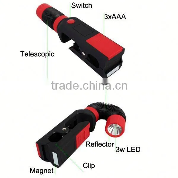 POPPAS B72 Scalable Universal Angle Inspection Lamp Multifunction Telescopic Work Outdoor Led Lights photo-6