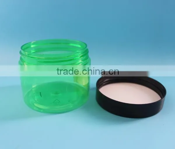 150ml 5oz Green Clear PET Plastic Empty Bath Salt Jar Container for Solan photo-3